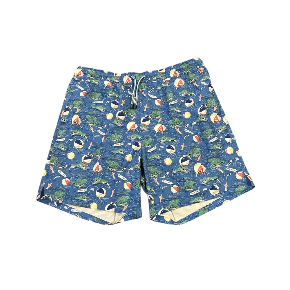 Peter Millar Men’s Size Large Crown Golf Gator Gimmie Swim‎ Trunks EUC